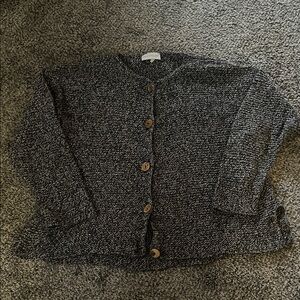 Monterey Bay Black and Gray Cardigan Sweater
